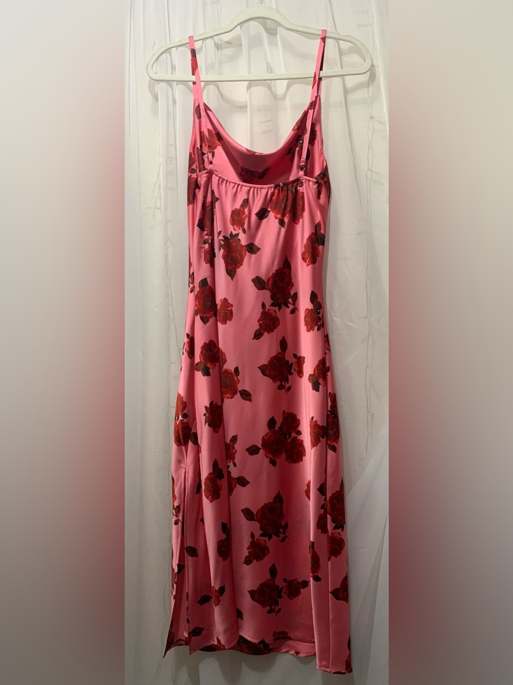 Arden B Rose Satin Slip Dress - Picture 4 of 8